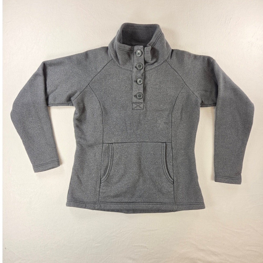 Columbia Women Gray Long Sleeve Sweatshirt Sweater Popover Fall Winter Medium